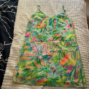 Lilly Pulitzer 100% Silk dress Vibrant Colors Size XS